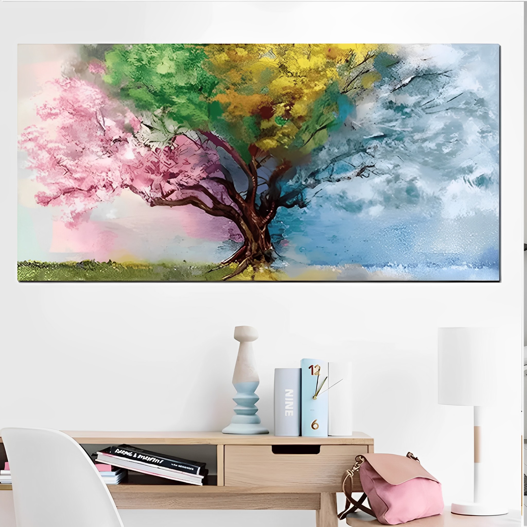 Four Seasons Canvas Wall Painting Four Seasons Canvas Wall Painting