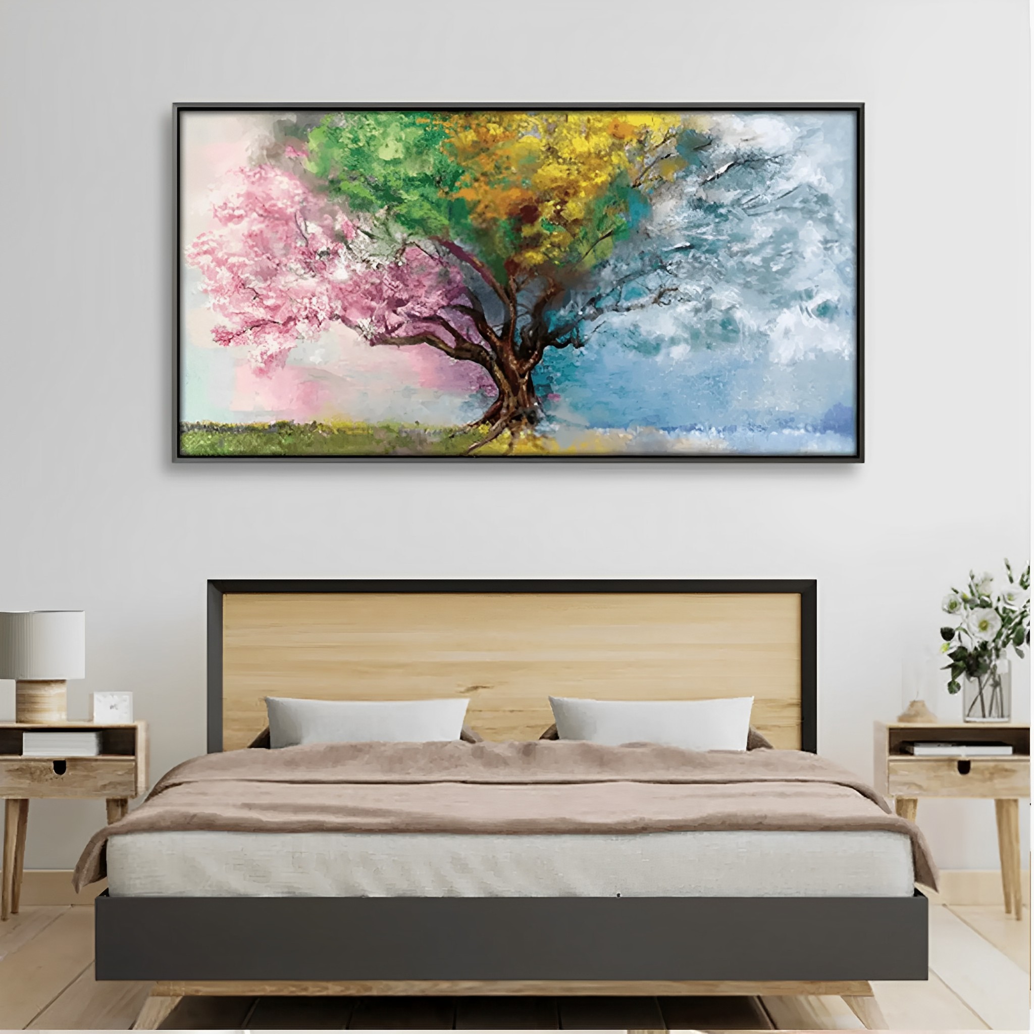 Four Seasons Canvas Wall Painting Four Seasons Canvas Wall Painting
