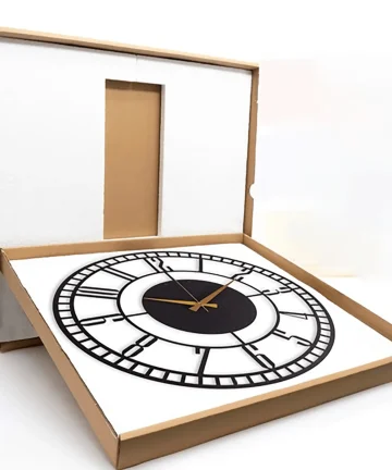 Black Analog Metal wall clock