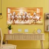 Beautiful Seven Running Horses Canvas Big Wall Painting