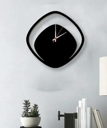 Boomerang Shape Metal Wall Clock