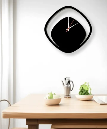 Boomerang Shape Metal Wall Clock