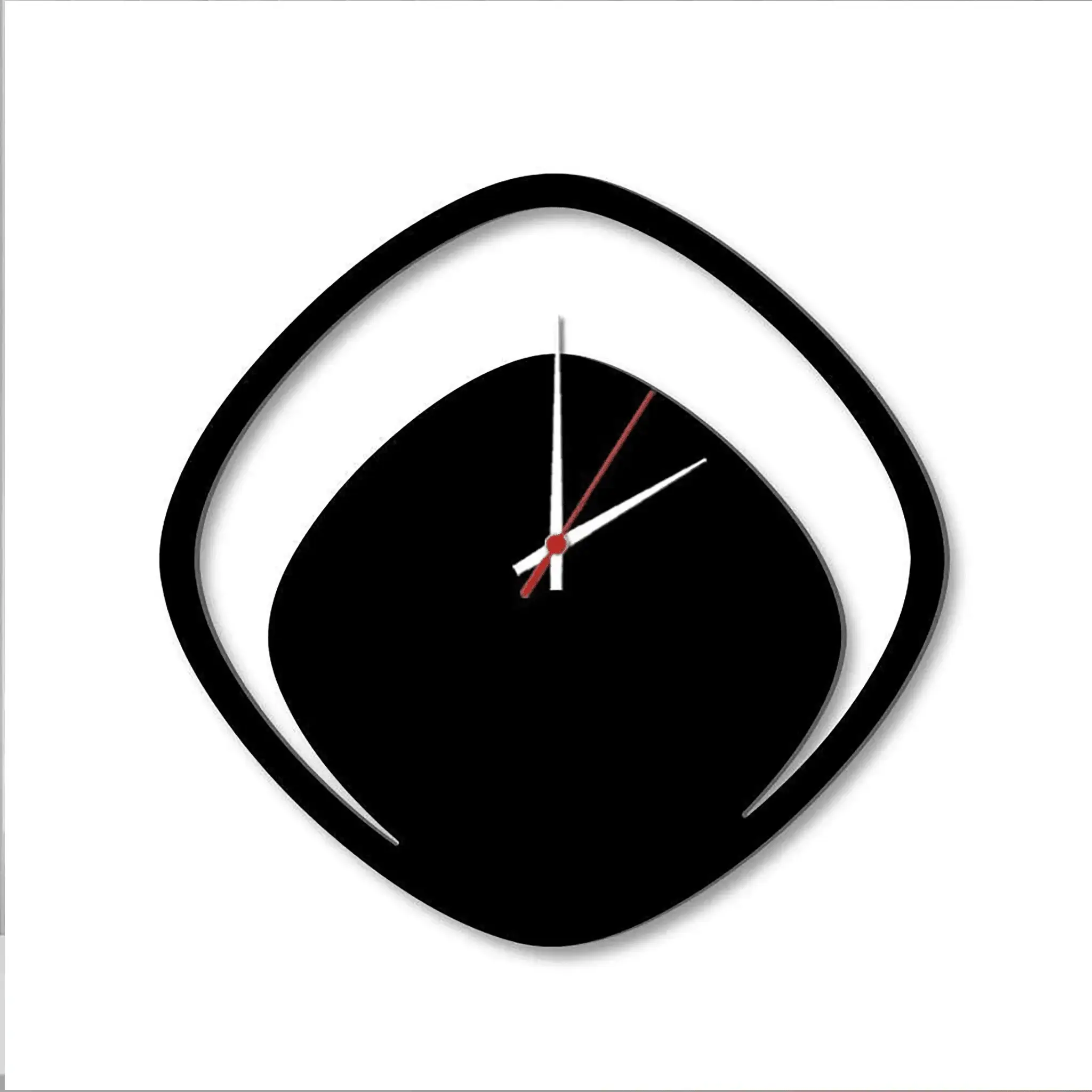Boomerang Shape Metal Wall Clock