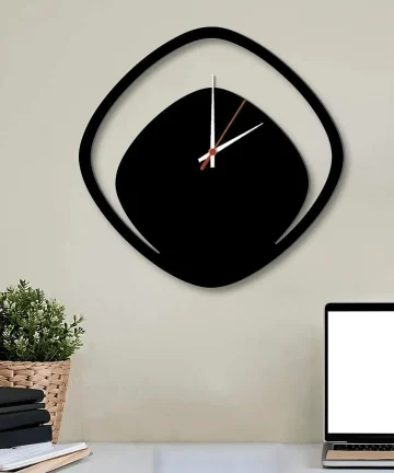 Boomerang Shape Metal Wall Clock