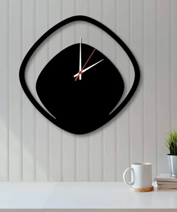 Boomerang Shape Metal Wall Clock