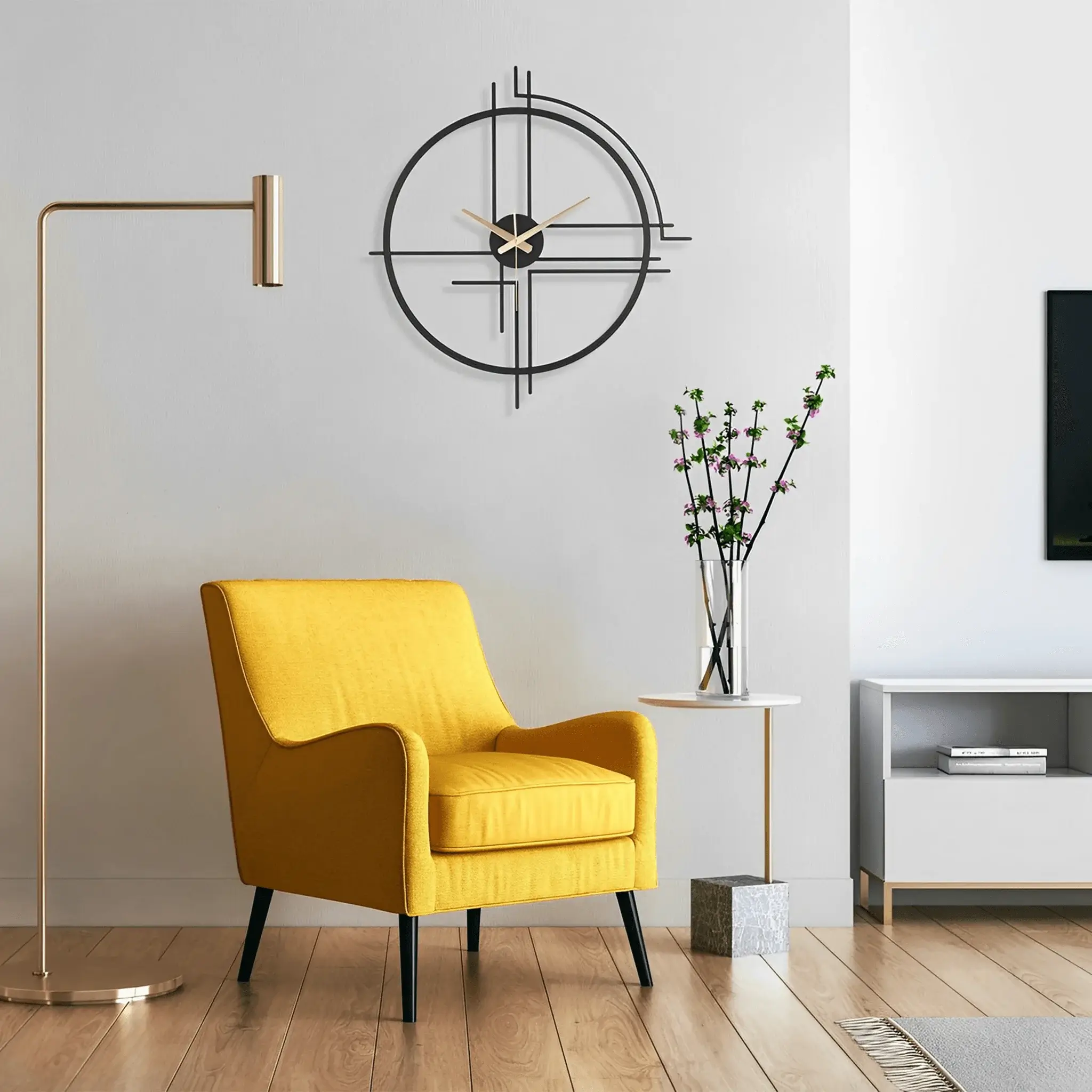 Large Metal Wall Clock