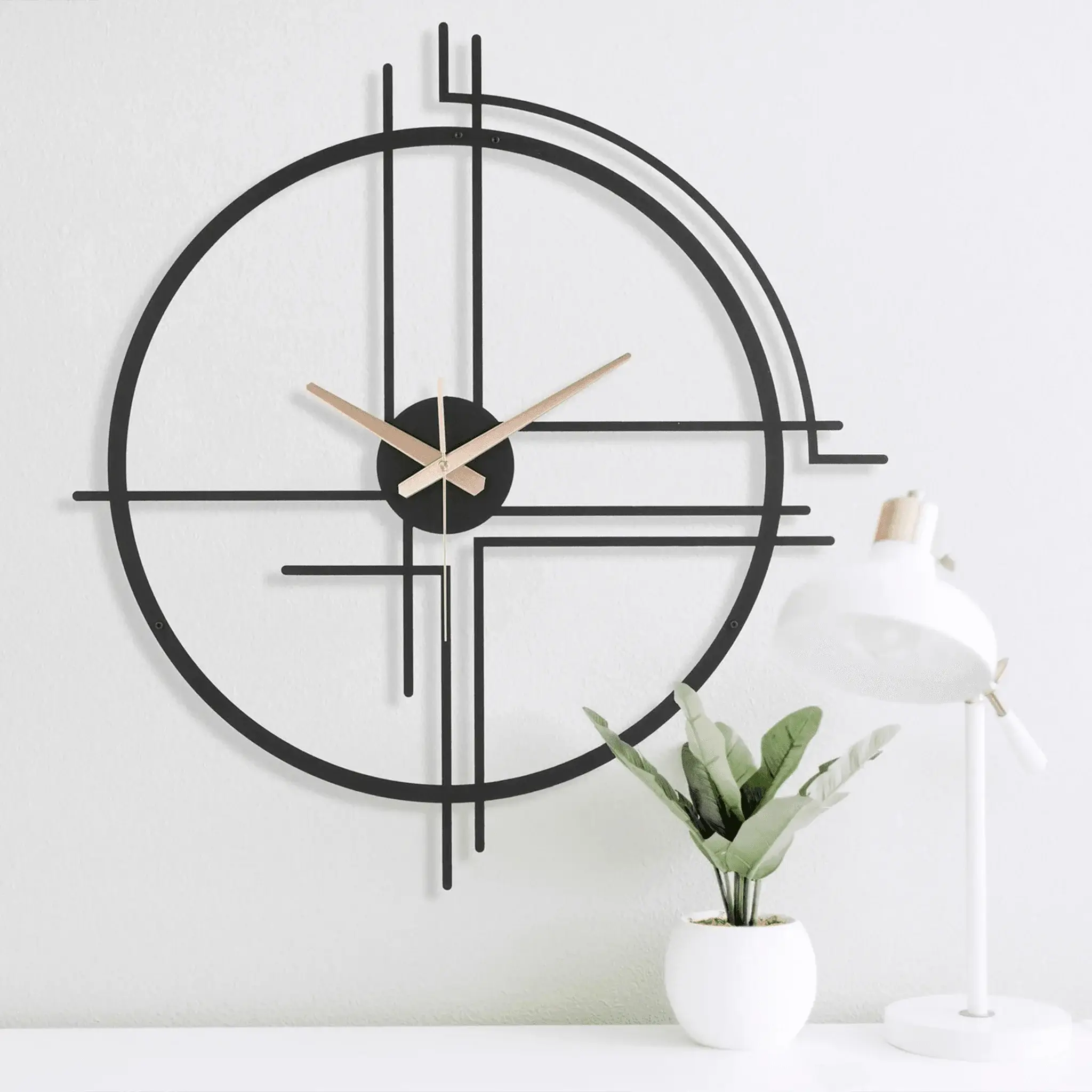 Large Metal Wall Clock