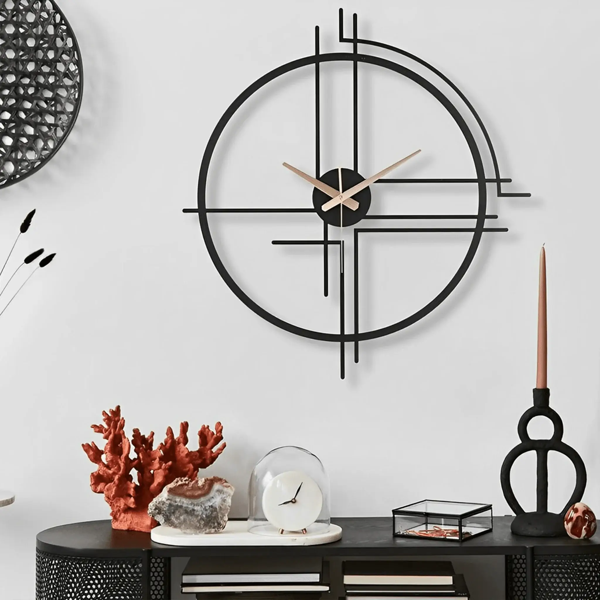 Large Metal Wall Clock