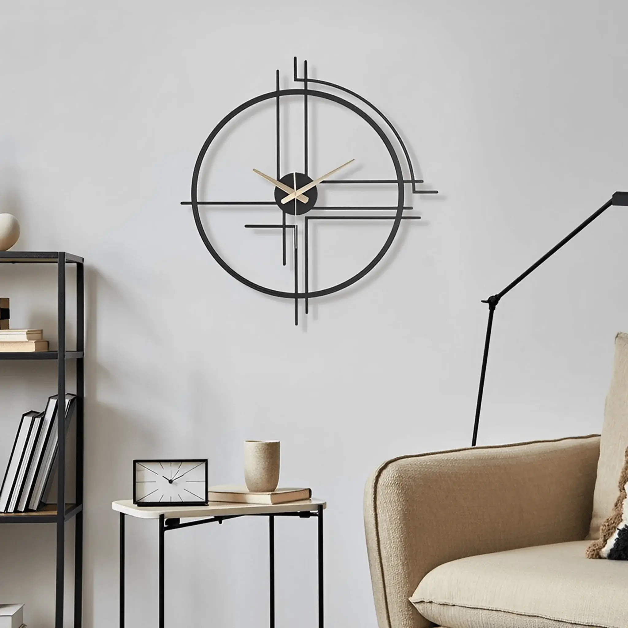 Large Metal Wall Clock