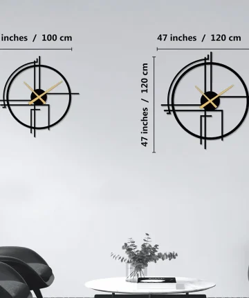 Large Metal Wall Clock
