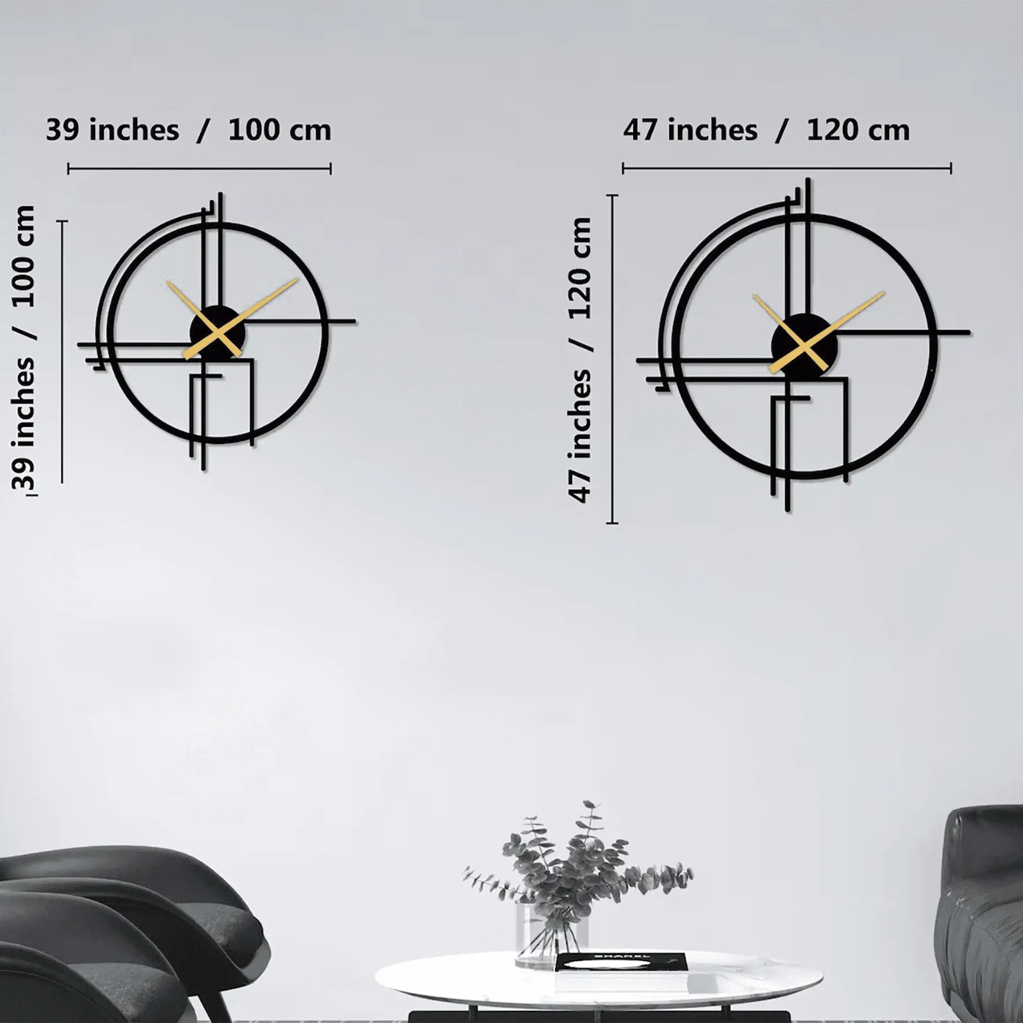 Large Metal Wall Clock