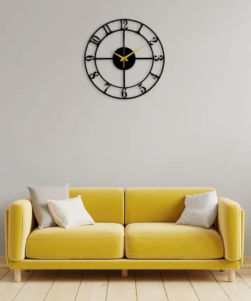 Stylish metal wall clock