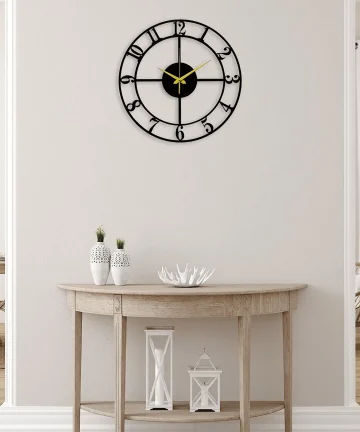 Stylish metal wall clock