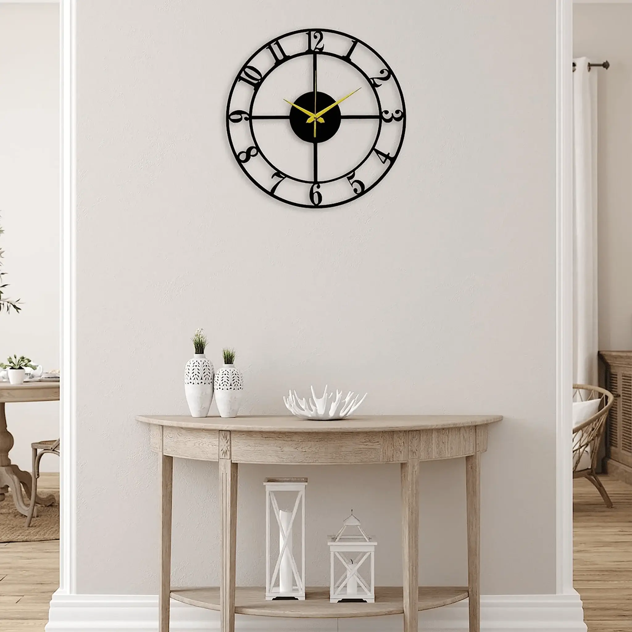 Stylish metal wall clock