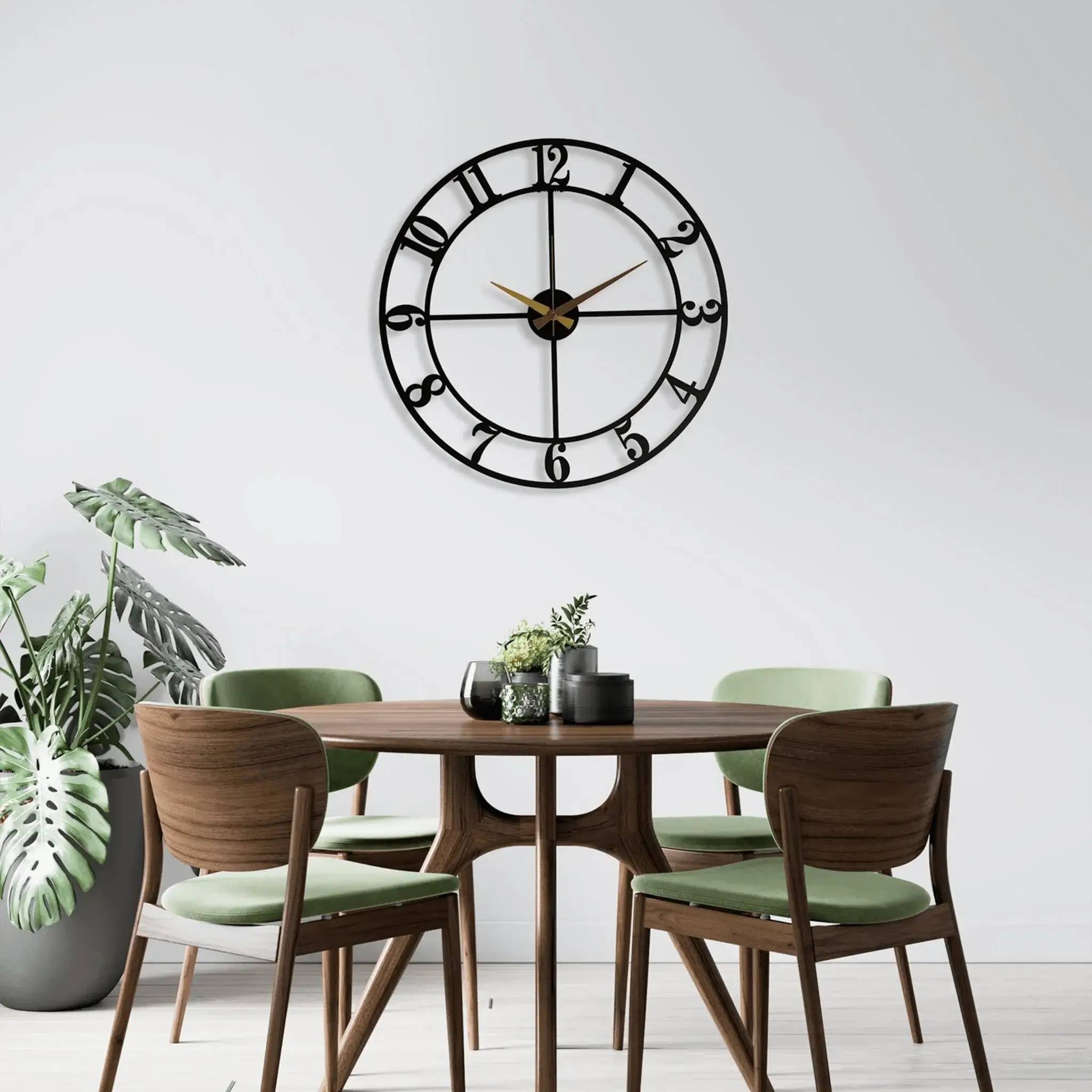 Stylish metal wall clock