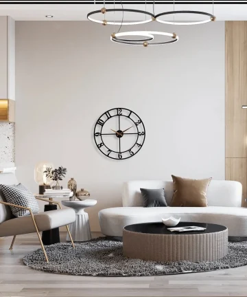 Stylish metal wall clock