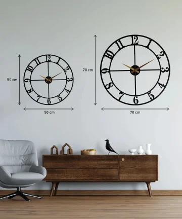 Stylish metal wall clock