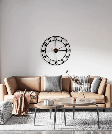 Stylish metal wall clock