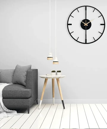 Matte Black Metal Wall Clock
