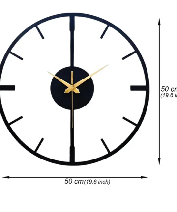 Matte Black Metal Wall Clock