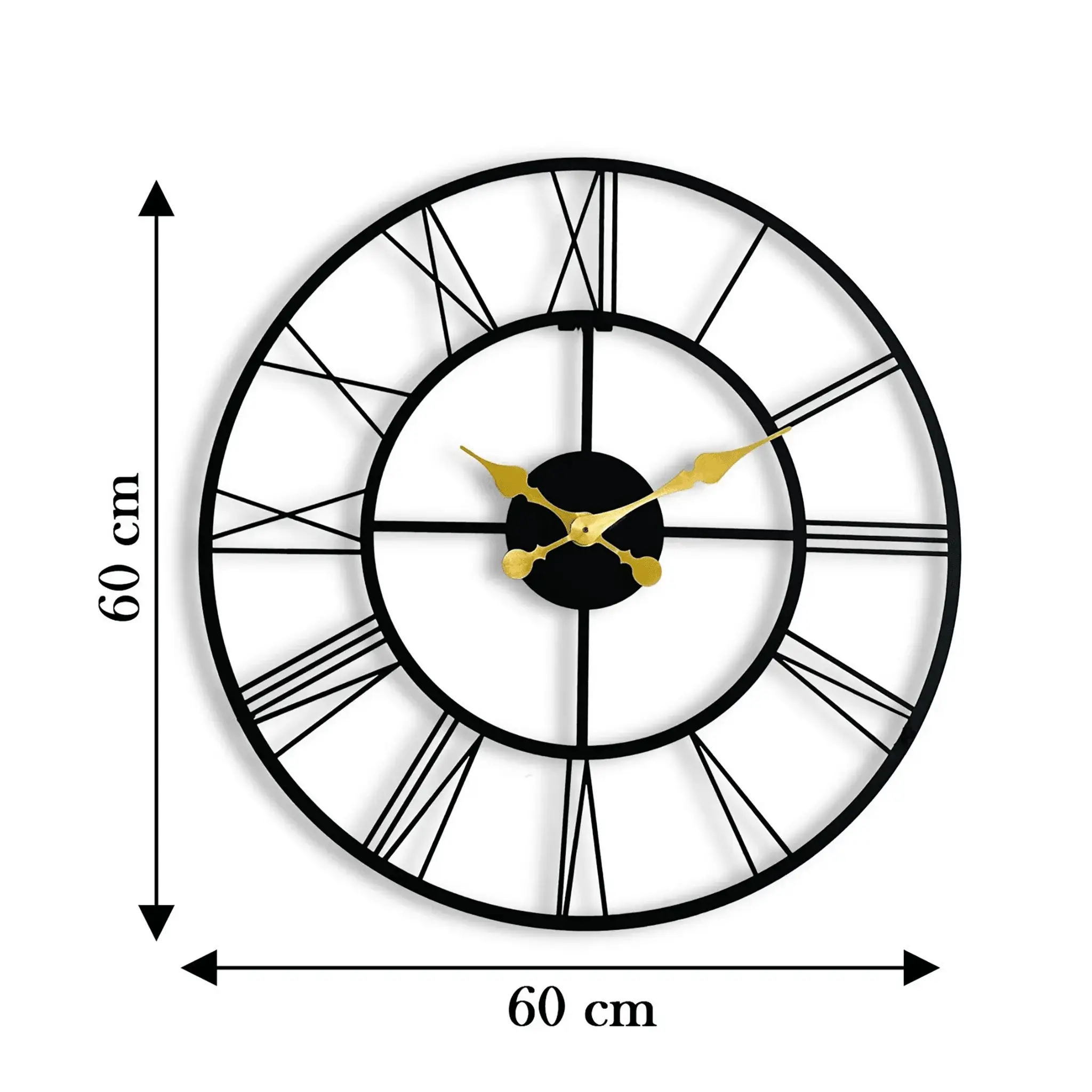 Antique Roman Metal Wall Clock