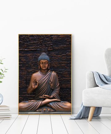 Lord Buddha Meditating Canvas Wall Art - Perfect for Home Decor & Meditation