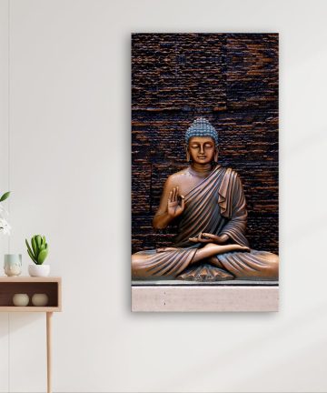 Lord Buddha Meditating Canvas Wall Art - Perfect for Home Decor & Meditation