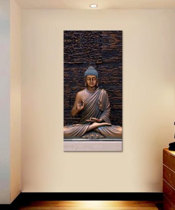 Lord Buddha Meditating Canvas Wall Art - Perfect for Home Decor & Meditation