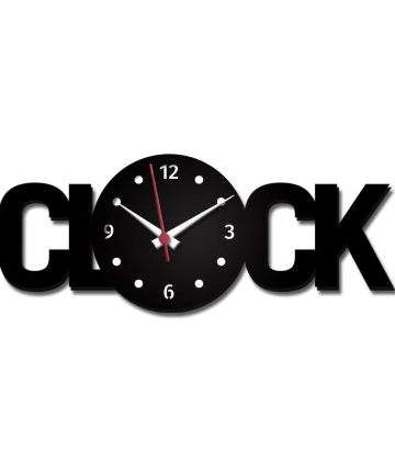 Wooden Wall Clock with Text Shape Design - Perfect for Home Décor