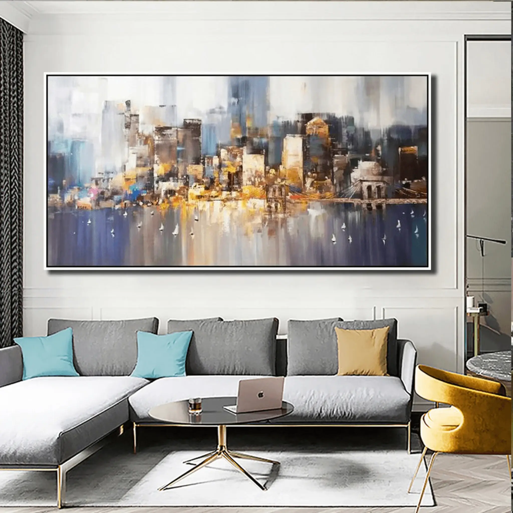 Millennium Cityscape Canvas Wall Painting
