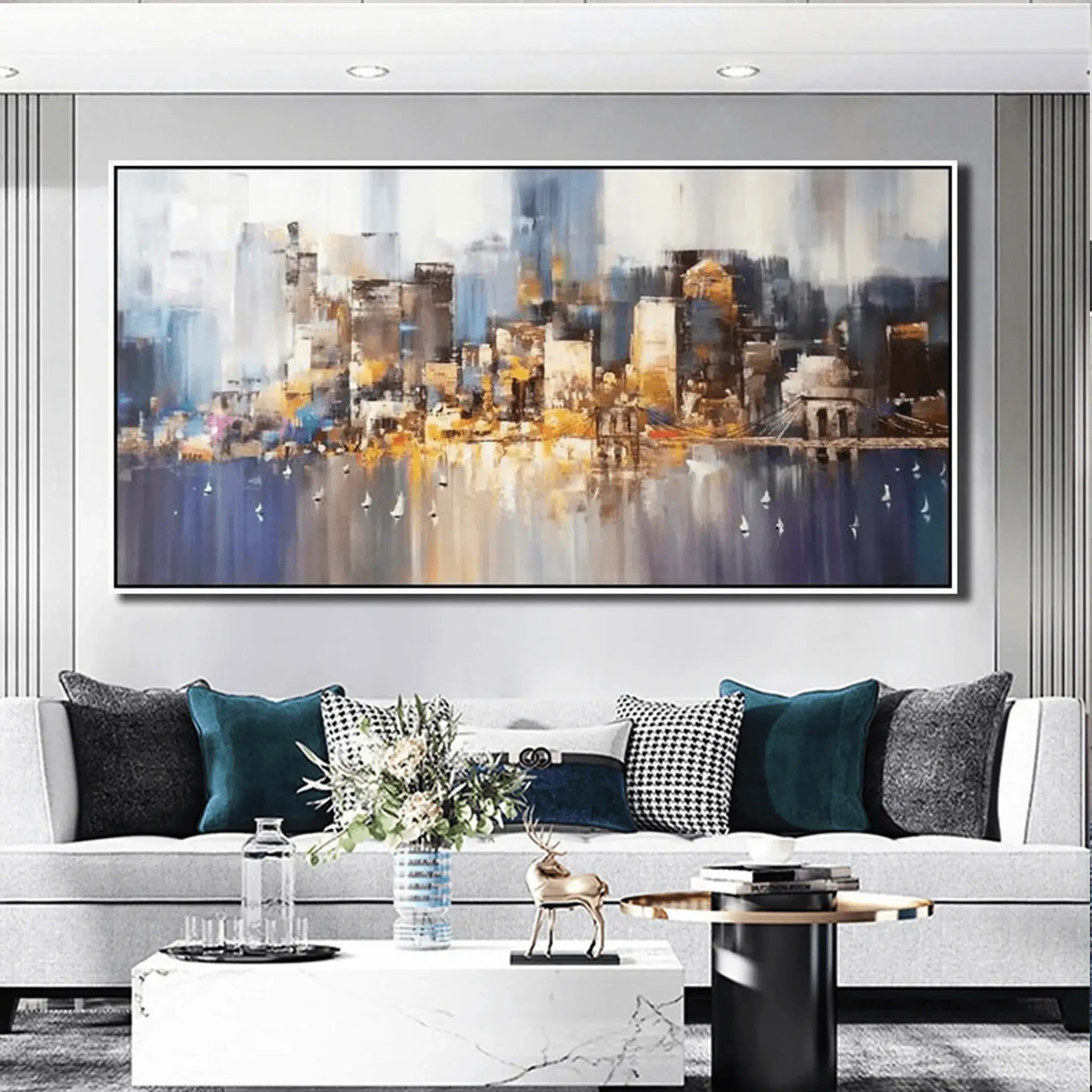Millennium Cityscape Canvas Wall Painting