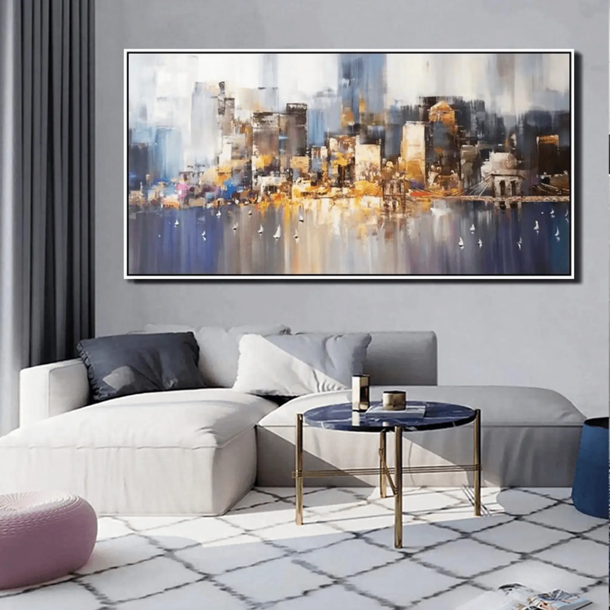 Millennium Cityscape Canvas Wall Painting