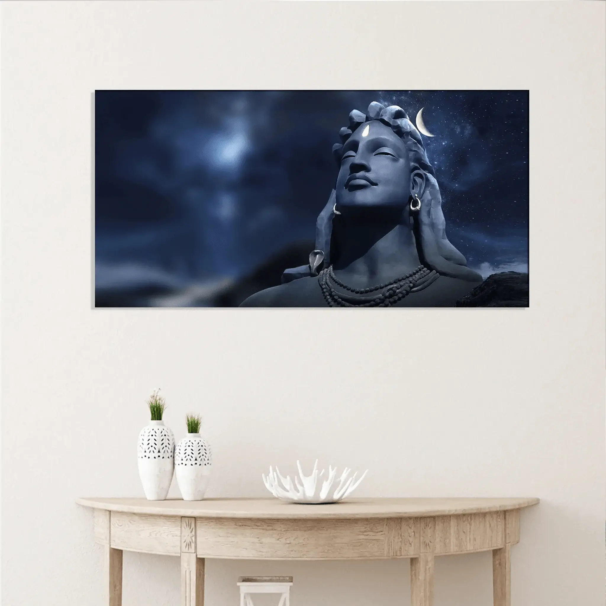 Lord Shiva with Moon on the Head Wall Painting