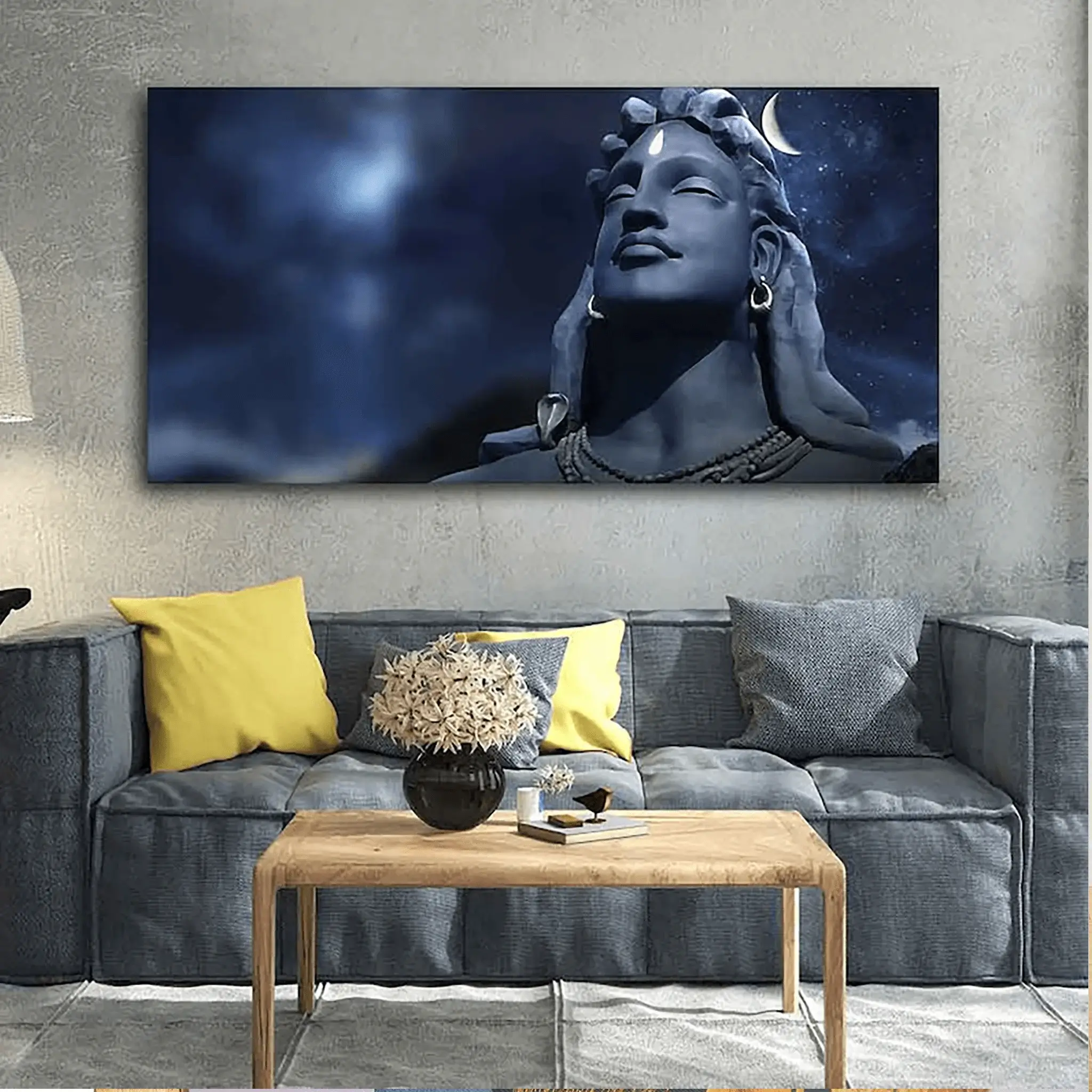 Lord Shiva with Moon on the Head Wall Painting