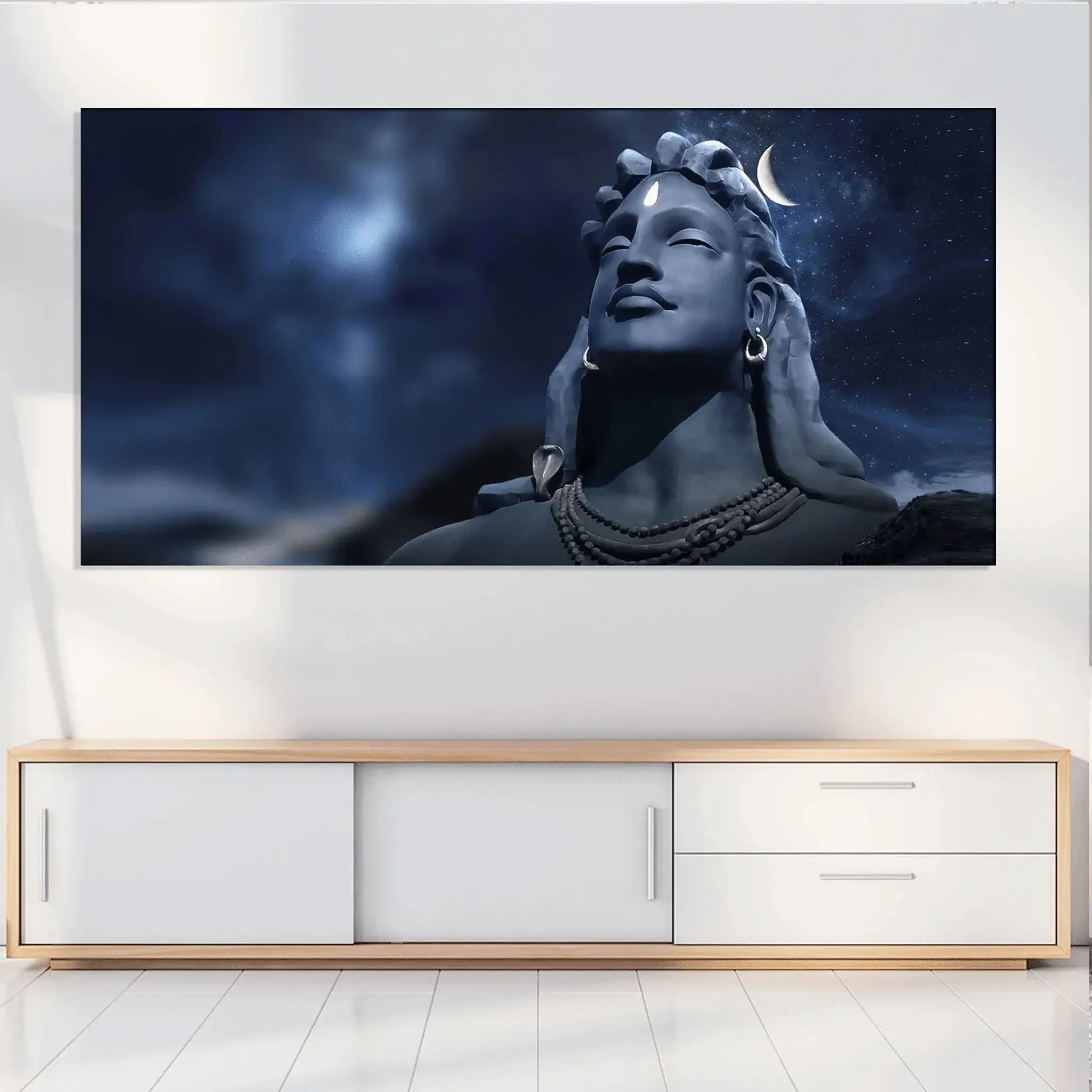 Lord Shiva with Moon on the Head Wall Painting