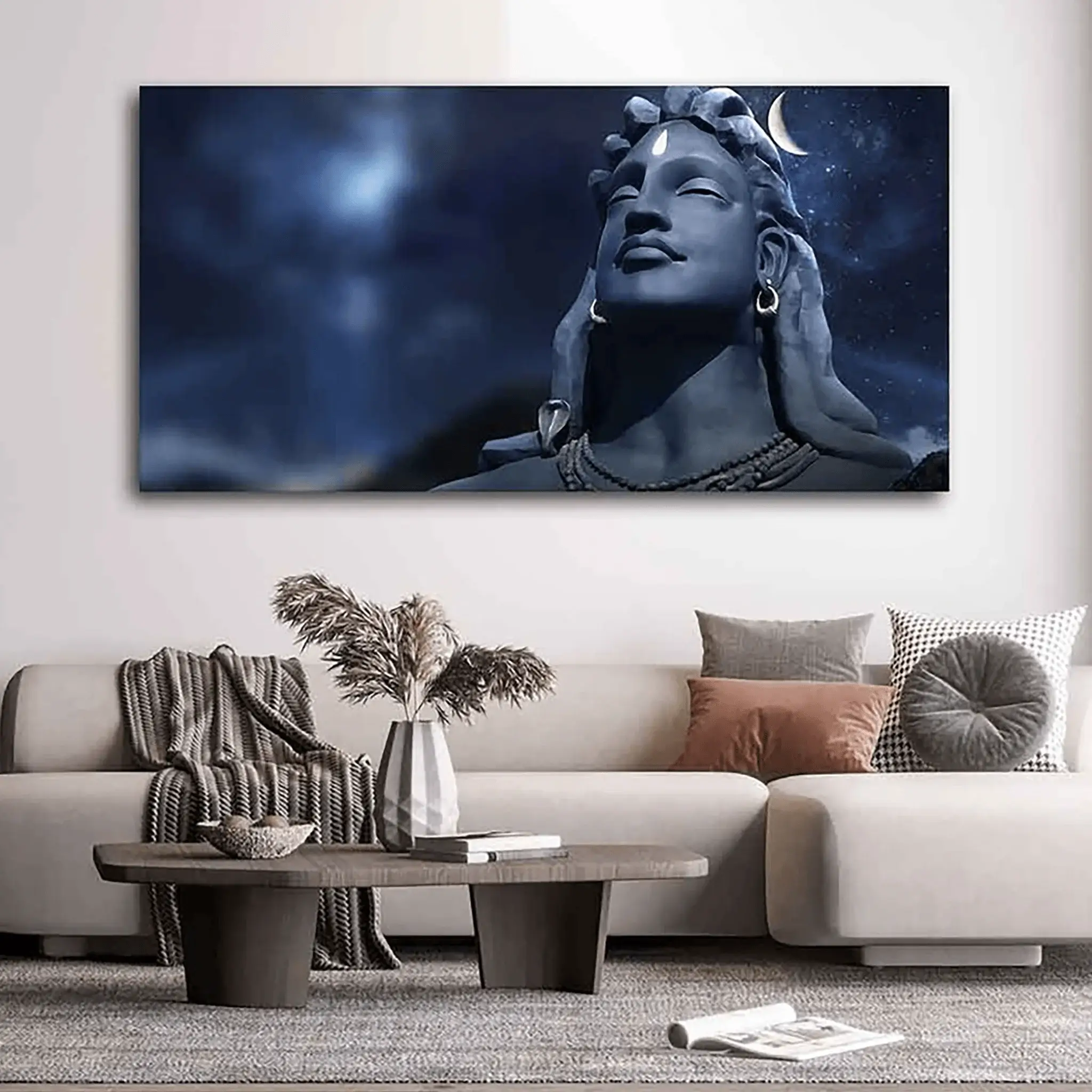 Lord Shiva with Moon on the Head Wall Painting