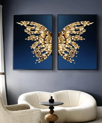 Crystal Butterfly Canvas Wall Painting