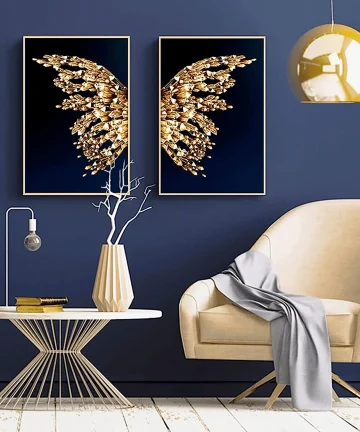 Crystal Butterfly Canvas Wall Painting