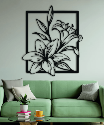Flower Pattern Metal Wall Art