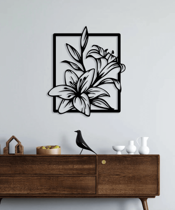Flower Pattern Metal Wall Art