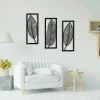leaf geometric 3 Set wooden wall art