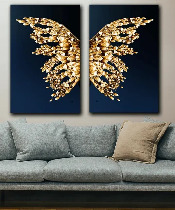 Crystal Butterfly Canvas Wall Painting