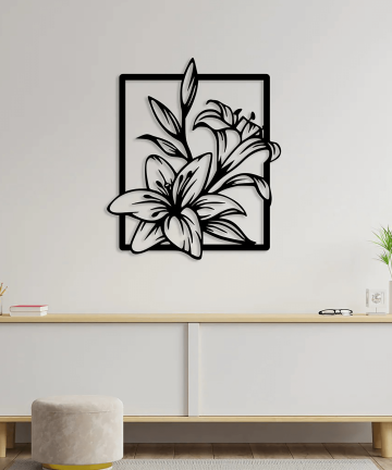 Flower Pattern Metal Wall Art