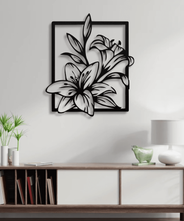 Flower Pattern Metal Wall Art