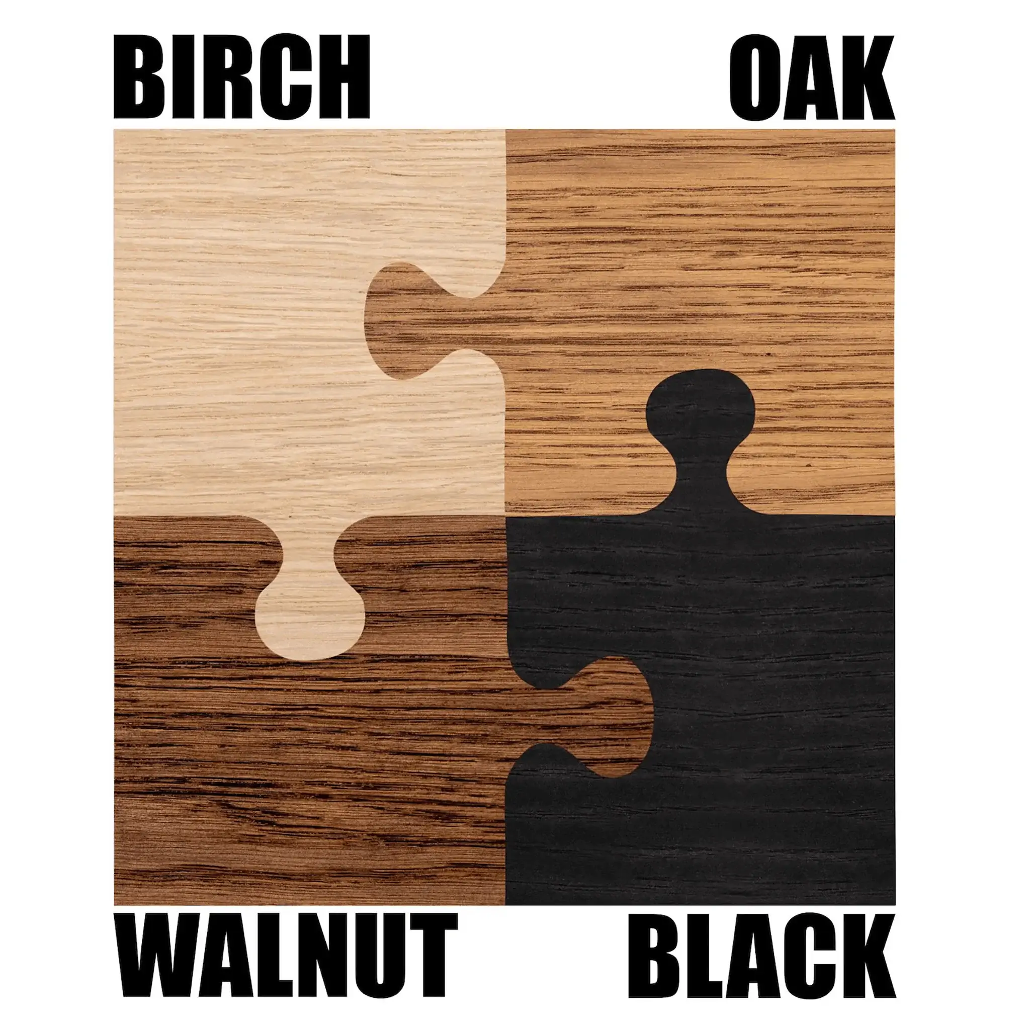 leaf geometric 3 Set wooden wall art