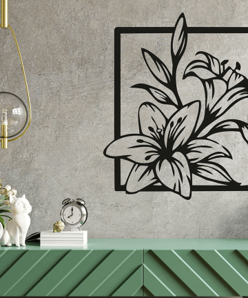 Flower Pattern Metal Wall Art