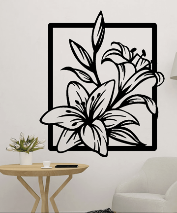 Flower Pattern Metal Wall Art
