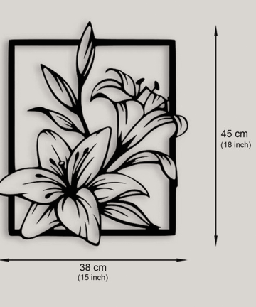 Flower Pattern Metal Wall Art