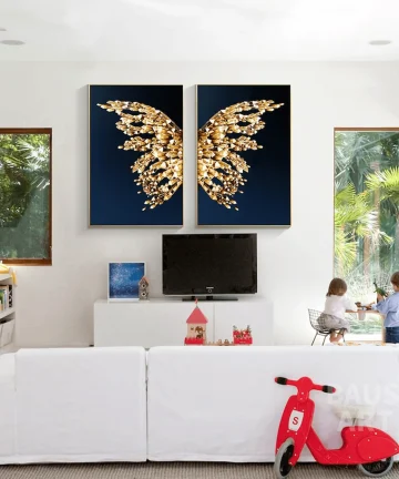 Crystal Butterfly Canvas Wall Painting