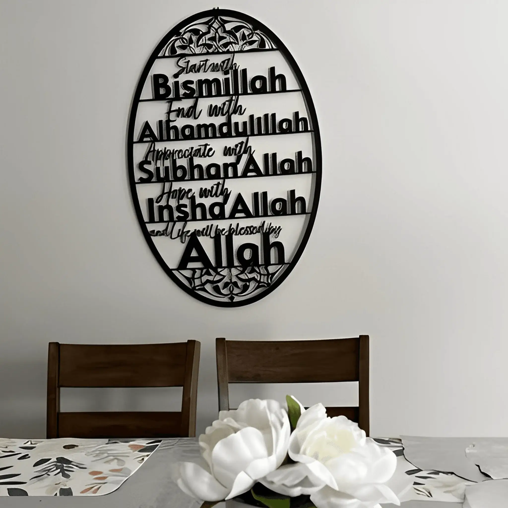 Bismillah/ Alhamdulillah/SubhanAllah /InshAllah /Allah Islamic Wall Art Bismillah/ Alhamdulillah/SubhanAllah /InshAllah /Allah Islamic Wall Art